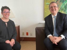 Paola Schietekat se reunió con el canciller Marcelo Ebrard. ESPECIAL