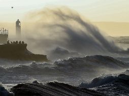 El servicio meteorológico de Gran Bretaña informó que en la isla de Wight la tormenta Eunice generó una ráfaga de viento estimada preliminarmente en 196 kilómetros por hora. AFP/G. Caddick