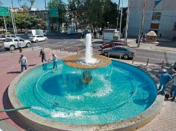 La fuente volvió a funcionar tras el arreglo de fisuras y el cárcamo de bombeo. EL INFORMADOR/A. Camacho