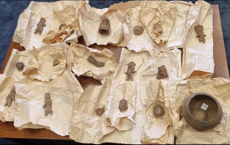 Los objetos recuperados son artesanías del pueblo que tuvo su apogeo en el periodo del Posclásico en el territorio que comprende Veracruz, San Luis Potosí, Hidalgo, Tamaulipas, Querétaro y Puebla. ESPECIAL / SRE