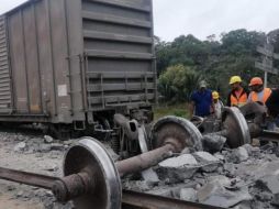 El descarrilamiento de vagones habría ocurrido desde el sábado en el punto que sigue con daños. ESPECIAL