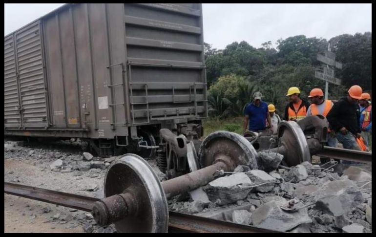 El descarrilamiento de vagones habría ocurrido desde el sábado en el punto que sigue con daños. ESPECIAL