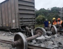 El descarrilamiento de vagones habría ocurrido desde el sábado en el punto que sigue con daños. ESPECIAL
