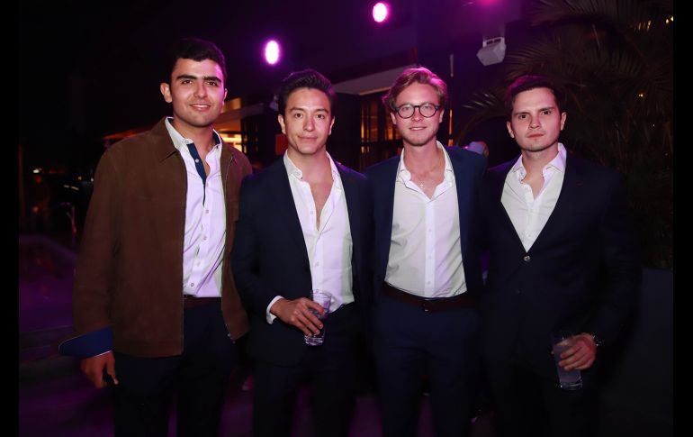 Ricardo Valencia, Juan Pablo Tinajero, Gustavo Santoscoy, Diego Arce. GENTE BIEN JALISCO/ANTONIO MARTÍNEZ