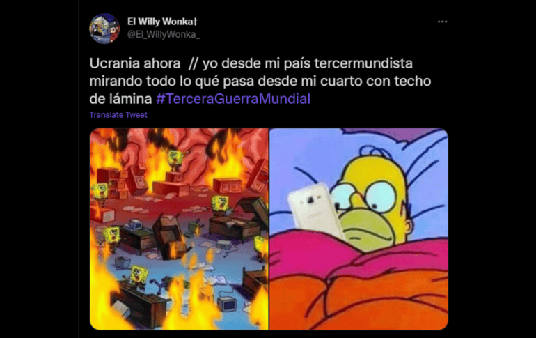 #TerceraGuerraMundial: Usuarios reaccionan a la invasión rusa en Ucrania con memes