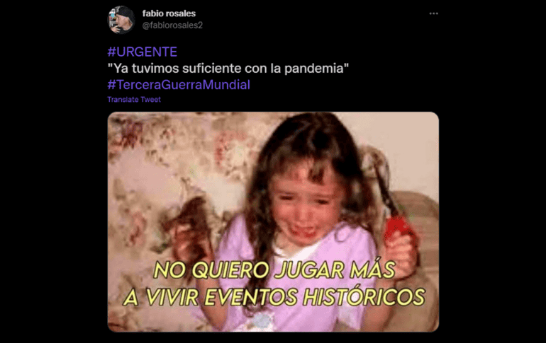 #TerceraGuerraMundial: Usuarios reaccionan a la invasión rusa en Ucrania con memes
