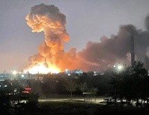 Imagen tomada desde la oficina del presidente de Ucrania, Volodímir Zelenski.ESPECIAL