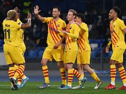 ENVIÓN ANÍMICO. Barcelona obtiene así una victoria que es oxígeno puro en medio de una temporada complicada. AFP/A. Solaro