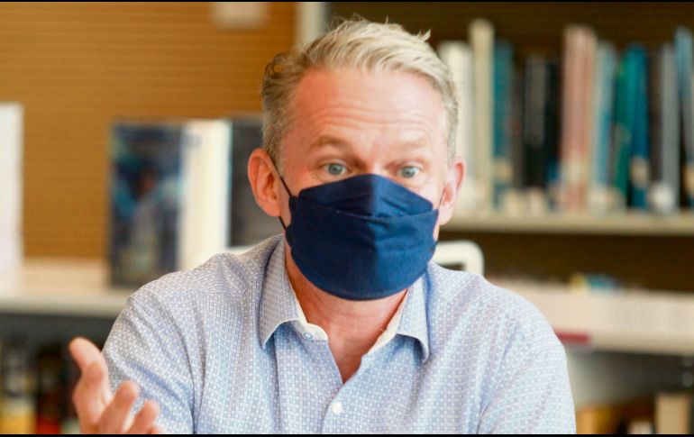 David Mcgrath. El director de la American School Foundation Guadalajara recalcó el valor social y humano del arte. El Informador/ A. Camacho