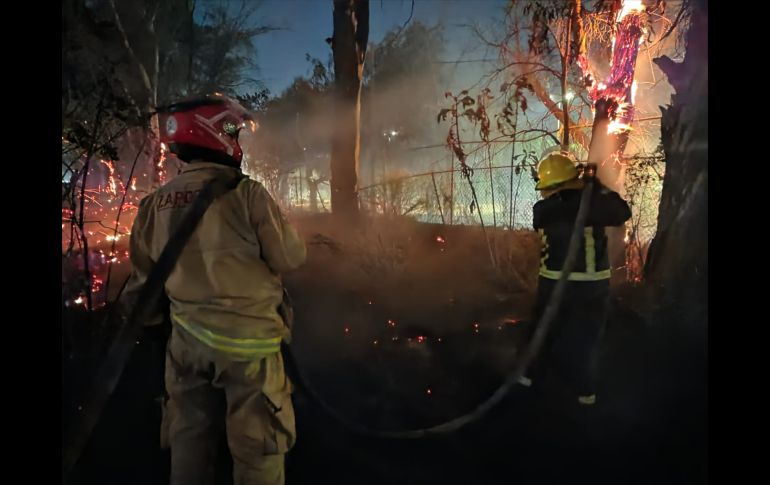 El incendio se registró en un terreno aledaño al CUCEA. ESPECIAL