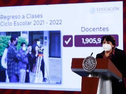 En Palacio Nacional y en el marco del Día Internacional de la Mujer, Delfina Gómez reconoce la participación de la mujer en la sociedad y llamó a que sea un día de reflexión. SUN / D. Sánchez