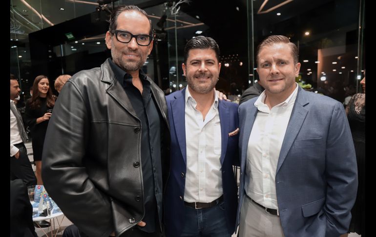 Oscar Cánovas, Gonzalo Covarrubias y Rafael Márquez. GENTE BIEN JALISCO/CLAUDIO JIMENO