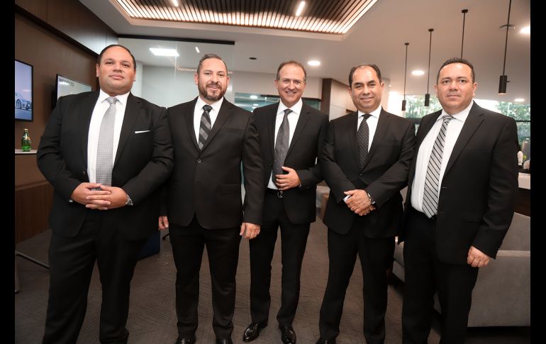 Augusto Gómez, Alex Carmona, Gerardo Romero, Armando Soto y Juan Mejía. GENTE BIEN JALISCO/CLAUDIO JIMENO