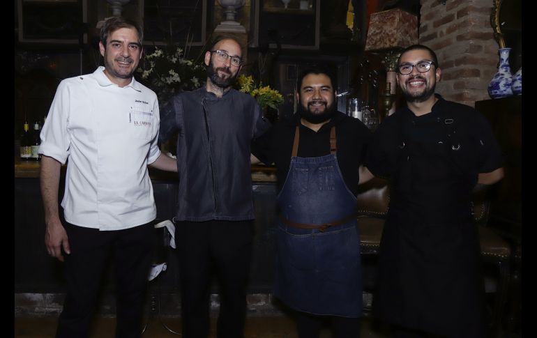 Javier Muñoz, Max Covaliu, César Jiménez y Diego Montoya. GENTE BIEN JALISCO/Claudio Jimeno