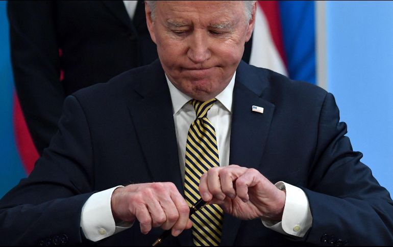 El presidente de Estados Unidos, Joe Biden, anunció este miércoles el envío de 100 drones estadounidenses a Ucrania. AFP / N. Kamm