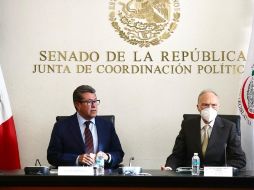 El presidente de la Jucopo, Ricardo Monreal (i), indicó que será una comparecencia respetuosa pero fuerte. SUN/V. Rosas