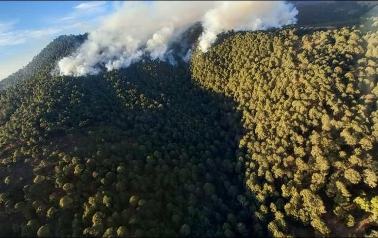 El incendio forestal comenzó el pasado jueves 17 de marzo a las 13:10 horas. TWITTER / @SemadetJal