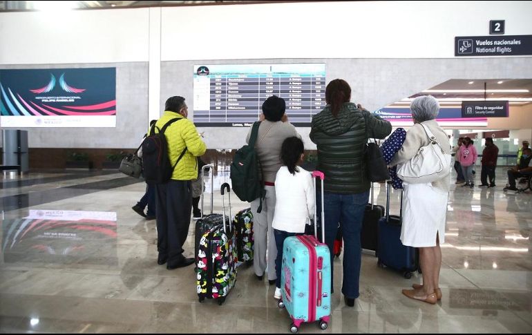 El AIFA inicia con ocho vuelos diarios: siete nacionales y uno internacional. SUN/V. Rosas