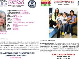 Autoridades emitieron las alertas pertinentes para dar con el paradero de los menores y su mamá. TWITTER / @FiscaliaSinaloa