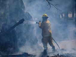 La Fiscalía mencionó que Juan “R” fue hallado por policías de Zapopan que llevaban a cabo un recorrido, mientras el hombre prendía fuego a varios montículos de hojas secas. ESPECIAL / Gestión del Territorio Jalisco
