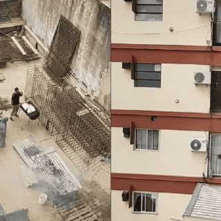 Molesta por el humo, les apaga el asador… ¡Desde un cuarto piso!