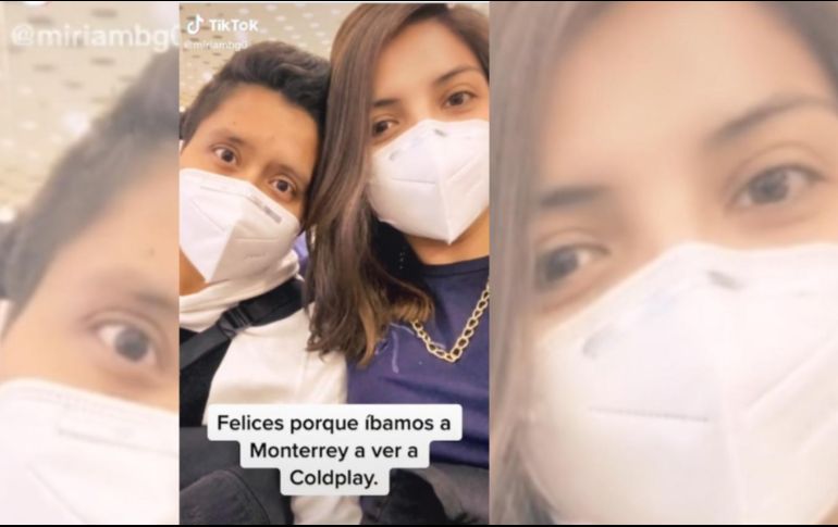 Debido a la seriee de contratiempos la pareja nos salió a tiempo para ver a su banda favorita. TikTok / Miriambg0