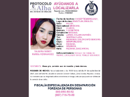 La joven Yajaira Sugey Parra Hernández, de 20 años de edad, desapareció en su visita a Mazatlán junto con un amigo hace siete meses. TWITTER / @cjmsinaloa