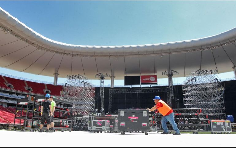 El escenario tiene una extensión de 50 metros de ancho por 27 de profundidad y 25 de altura. EL INFORMADOR/A. Camacho