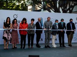 En la inauguración estuvieron Xavier Orendáin, en representación del gobernador; Juan José Frangie, Alfredo Aceves Fernández, y Salvador Cayón Ceballos y Édgar Rodríguez Aguilera, director general y director de Operaciones de FibraShop. EL INFORMADOR/G. Gallo