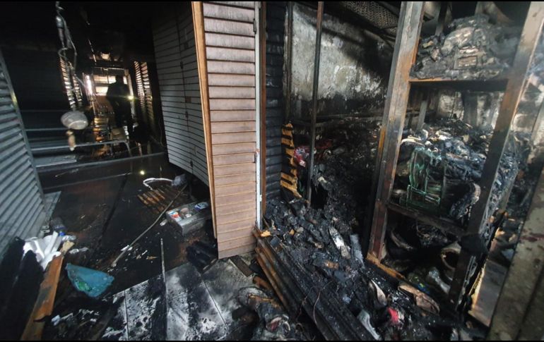 Imagen de las afectaciones en el Mercado San Juan de Dios tras el incendio. EL INFORMADOR / A. Navarro