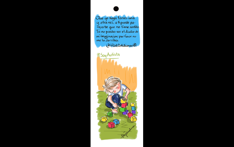 Con sus dibujos, Alejandra Aceves se propone expandir la información sobre el autismo. ESPECIAL/A. Aceves