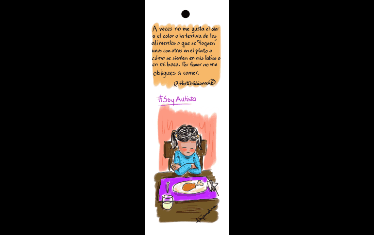 Con sus dibujos, Alejandra Aceves se propone expandir la información sobre el autismo. ESPECIAL/A. Aceves