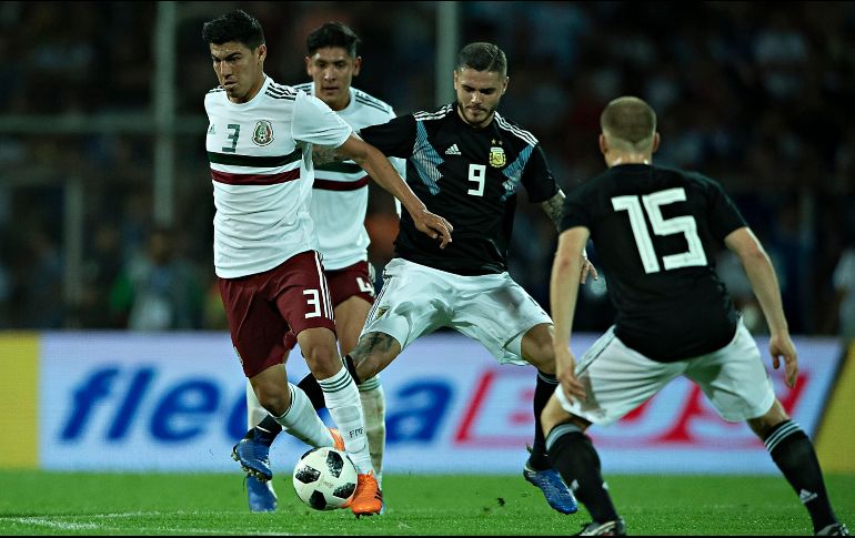 México vs Argentina en 2018. Después del encuentro de la Copa América 2004, las selecciones se han enfrentado en 10 ocasiones sin que el Tri vuelva a conseguir un triunfo. IMAGO7