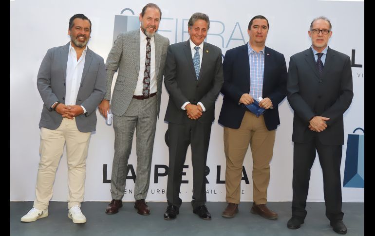 Alfredo Aceves, Salvador Cayón Ceballos, Juan José Frangie Saade, Francisco Xavier Orendain de Obeso y Edgar Rodríguez. GENTE BIEN JALISCO/Claudio Jimeno