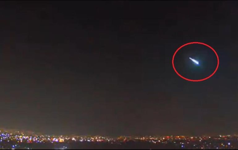 El asteroide fue captado por Webcams de México, que están instaladas en diferentes estados del país. ESPECIAL