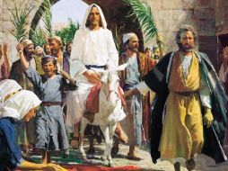 Jesús entrando a Jerusalén, es recibido como un rey. ESPECIAL