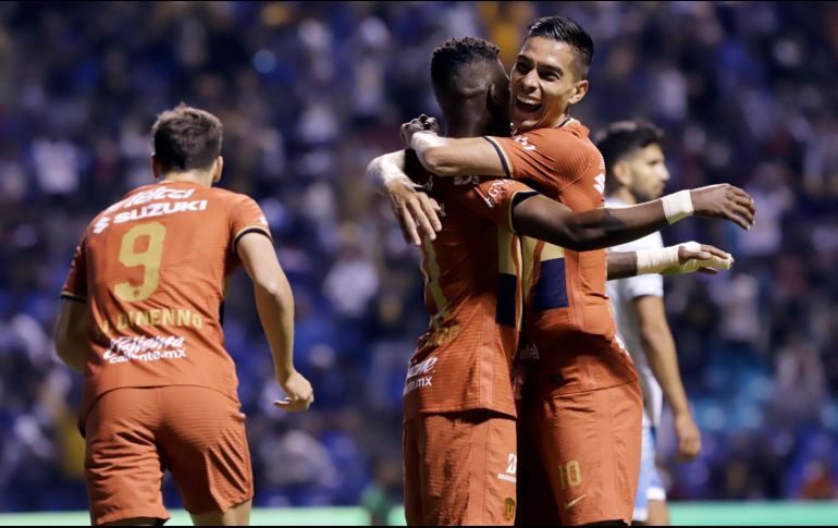 Pumas consiguió hilvanar dos triunfos y ahora posee 16 puntos que le sirven para mantenerse en la novena posición. EFE / H. Ríos