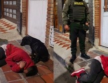 Fiel hasta la embriaguez, este perrito no descuidó a su dueño en ningún momento. FACEBOOK: G. Guerrero