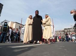 Luego de casi dos horas de representación, Jesús fue crucificado a los pies de la Catedral Metropolitana. SUN/E. Álvarez