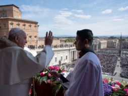 El Papa durante su tradicional bendición 