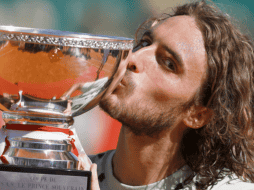 Campeón. El griego se impuso en la Final a Alejandro Davidovich, la revelación del torneo. EFE/ S. Nogier