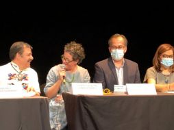 Lourdes González Pérez, titular de la SC, presentó “Incendia” y el premio “Gerardo Mancebo del Castillo”. CORTESÍA / Secretaría de Cultura