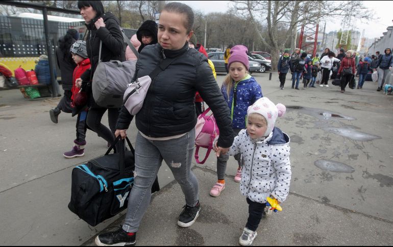 Tras el estallido de la guerra, el 24 de febrero, miles de ucranianos han volado a México para después desplazarse a la frontera con Estados Unidos. EFE / S. Franko