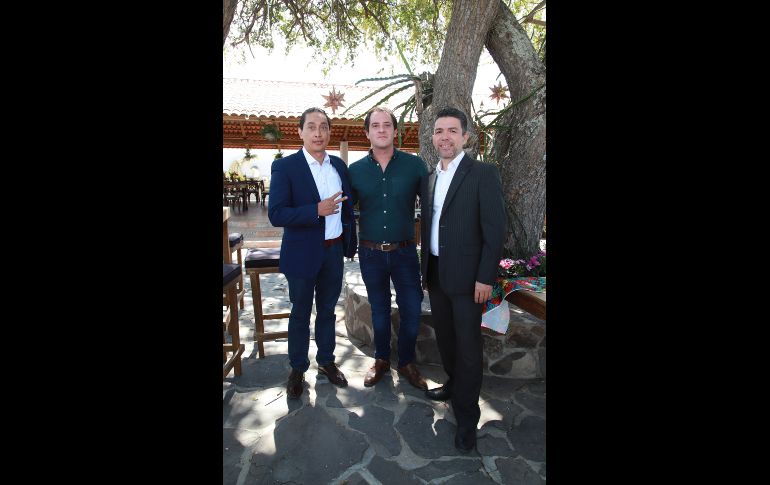 Miguel Morones, Bruno Di Donna y César Pérez. GENTE BIEN JALISCO/ Tony Martínez