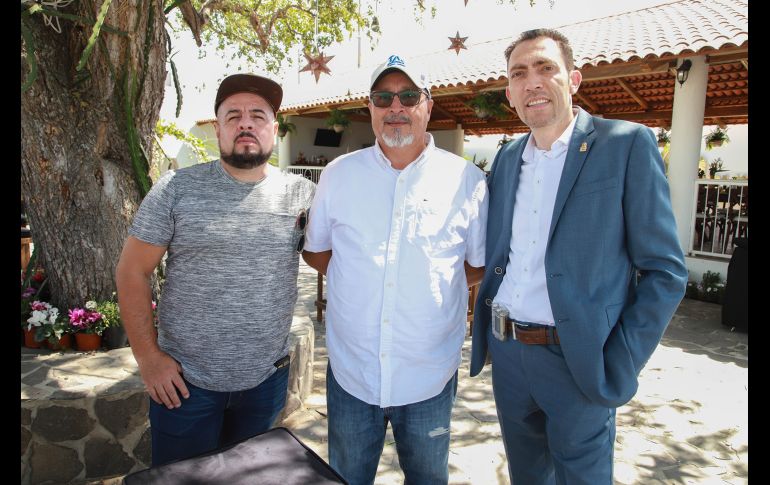 Alfonso Contreras, Martín Miranda y Jesús Palomino. GENTE BIEN JALISCO/ Tony Martínez
