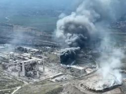 La planta de Azovstal abarca 11 kilómetros cuadrados y tiene unos 24 kilómetros de túneles y búnkeres. AFP/Ayuntamiento de Mariúpol