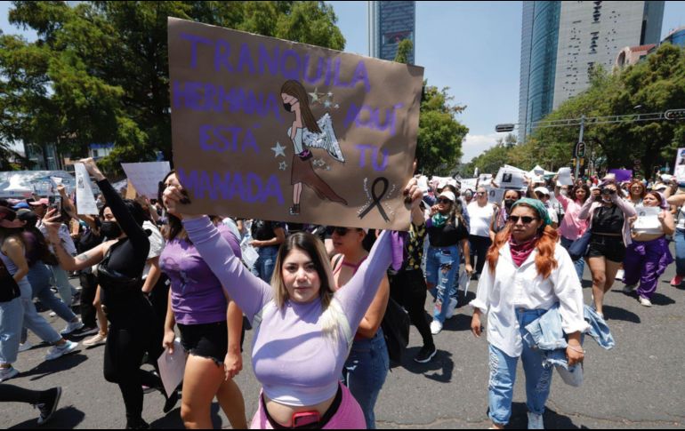 En la Ciudad de México realizaron una manifestación para exigir justicia por el caso de Debanhi. EL UNIVERSAL
