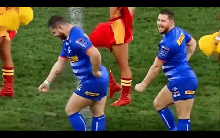 Un docente de la Academia de Baile de Stellenbosch conquistó el terreno de juego con esta coreografía. TIKTOK: @jefferson.sacramento