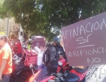 Los inconformes fueron recibidos en Palacio de Gobierno por el director jurídico de la Secretaría de Transporte. ESPECIAL