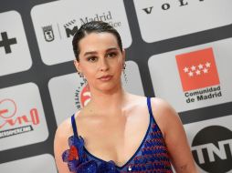 La actriz Paula Usero posa a su llegada a la ceremonia de entrega de los Premios Platino, este domingo en el recinto IFEMA de Madrid. EFE/V. Lerena